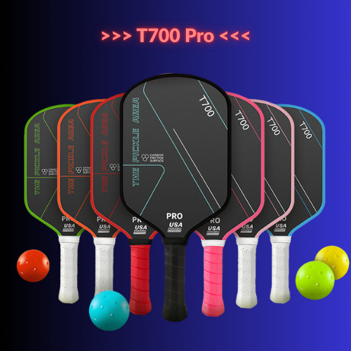 Vợt Pickleball T700 Promax bản nâng cấp của T700 Pro siêu nhẹ siêu nhám, cầm êm, phản lực mạnh