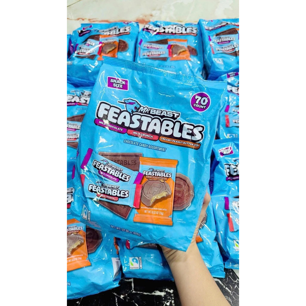 SOCOLA MRBEAST FEASTABLES – NGON CHUẨN “REAL” TỪ MỸ 909gr