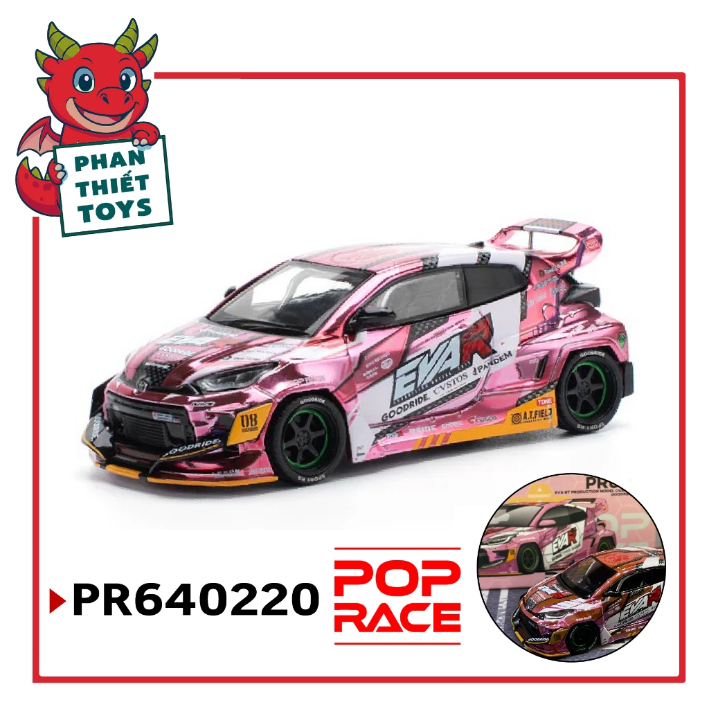 Mô hình xe Honda Yaris GR EVA RT production model custom Type-08 Goodride tỉ lệ 1:64 Poprace PR64022