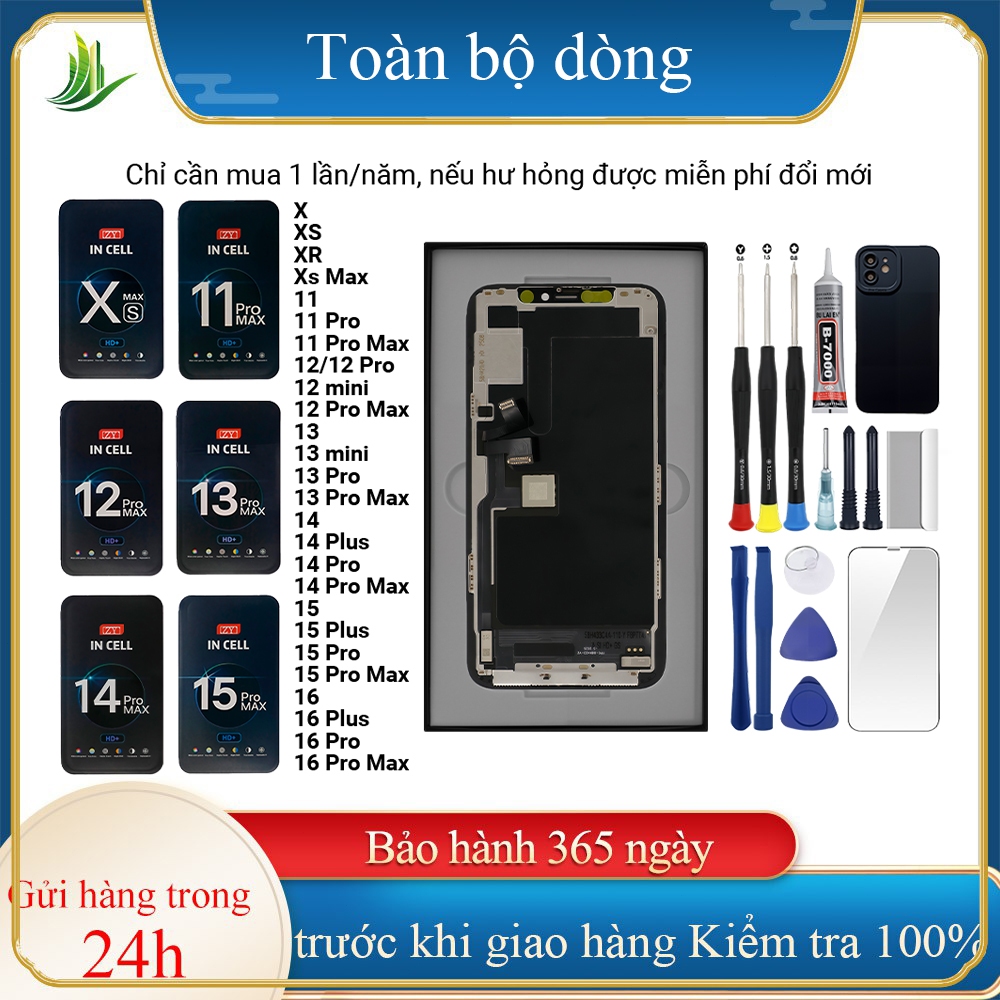 Màn hình ZY-GX chính hãng tương thích với iPhoneX/XS/Xs Max/11/12/13/MINI/14/15/16/Pro/Plus/Pro Max