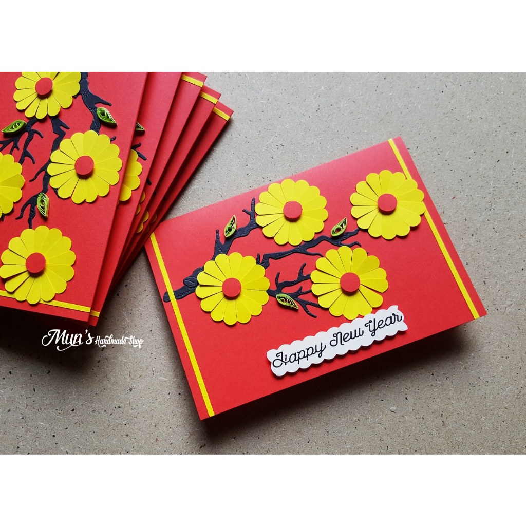 Thiệp Tết hoa mai handmade ❤