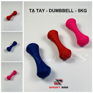 Tạ tay - Dumbbell 5kg -  Bọc cao su nhám - Nam , Nữ - thể lực - GYM - Yoga - Boxing cao cấp.