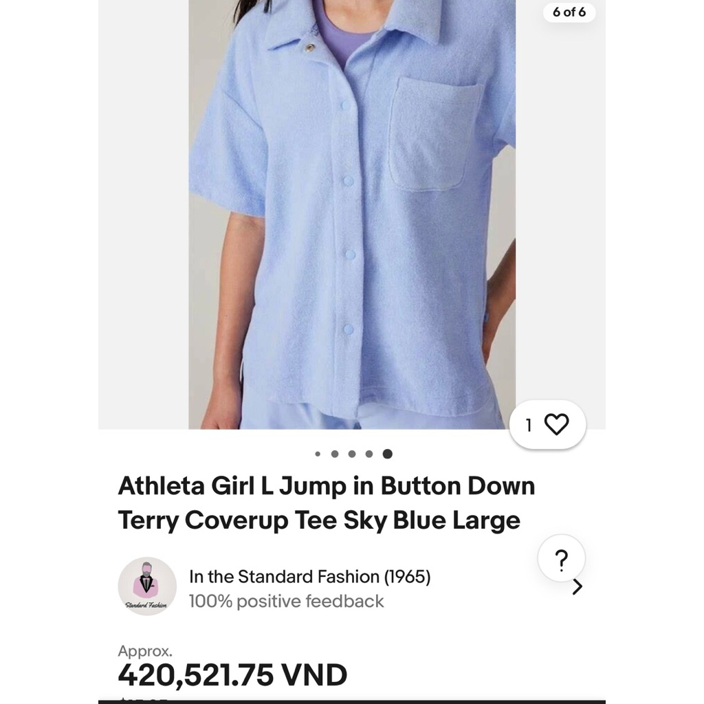 Sơ mi dáng crop ATHLETA