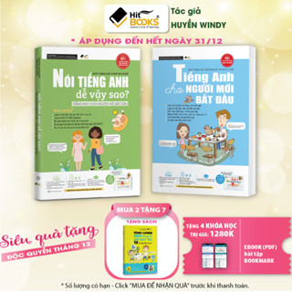  COMBO 2 Sách Nói Tiếng Anh Dễ Vậy Sao & TA Dành Cho Người Mời Bắt Đầu  LẺ COMBO  - Tặng khóa học HITBOOKS 