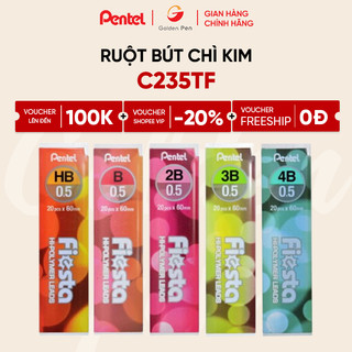  Ruột bút chì kim Pentel C235TF HB 2B ngòi 0.5mm  20 Ruột Tuýp  