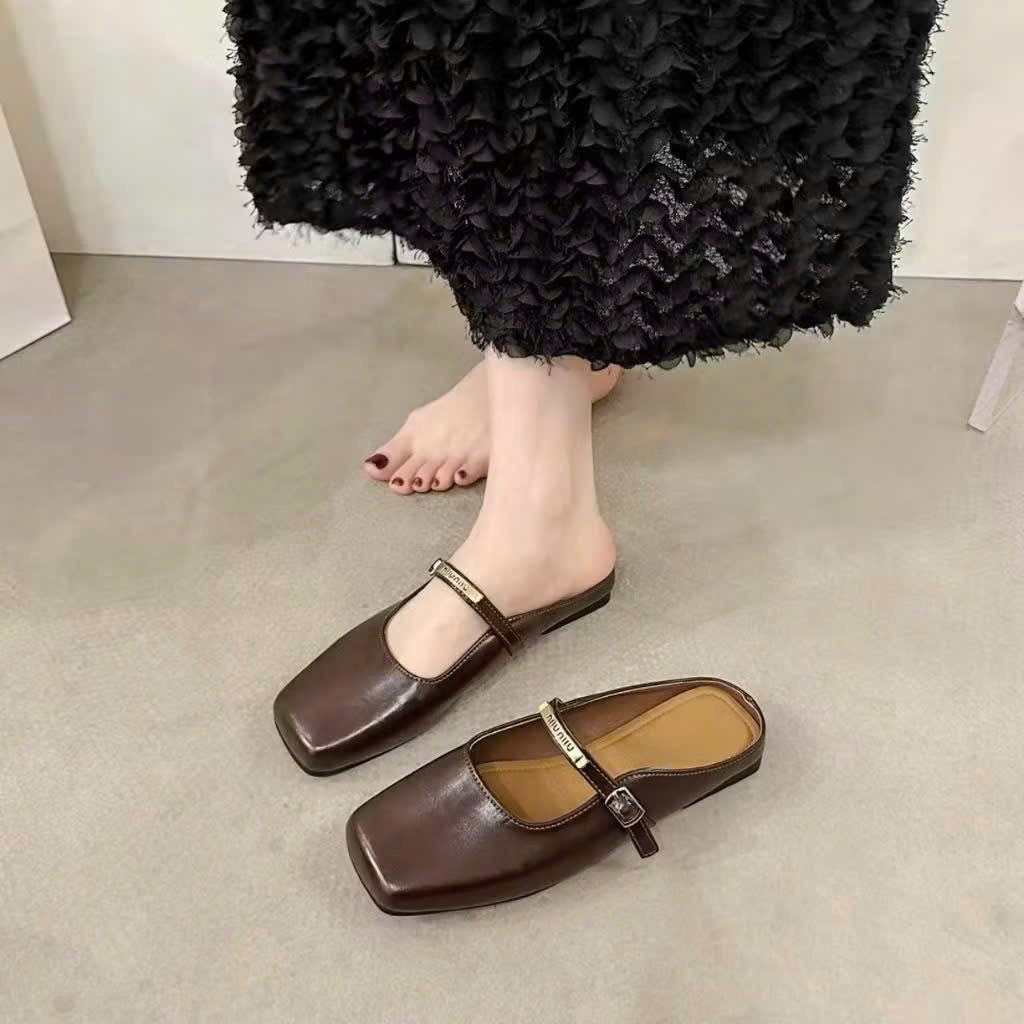 Sục da mũi thuôn đơn giản cho nữ Jocé sục da mềm mũi vuông toe thanh lịch sục đế bệt