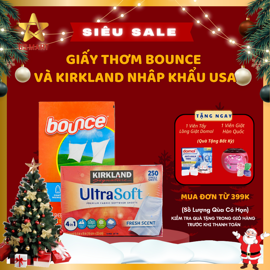  Giấy Thơm Quần Áo Bounce Mỹ 160 tờ - Giấy Thơm Quần Áo Kirkland 250 tờ làm mềm vải và chống ẩm mốc 