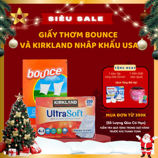  Giấy Thơm Quần Áo Bounce Mỹ 160 tờ - Giấy Thơm Quần Áo Kirkland 250 tờ làm mềm vải và chống ẩm mốc 