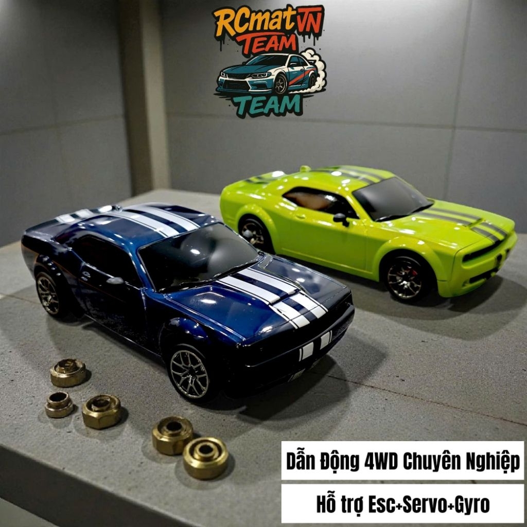 Xe Điều Khiển Mini Drift Mustang Master FQD10 V2 1:20 2026 Có Gyro Servo phiên bản nâng cấp, chạy nh