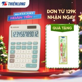  Máy tính văn phòng Thiên Long Flexio CAL-010|Chức năng tính thuế sử dụng pin và năng lượng mặt trời 
