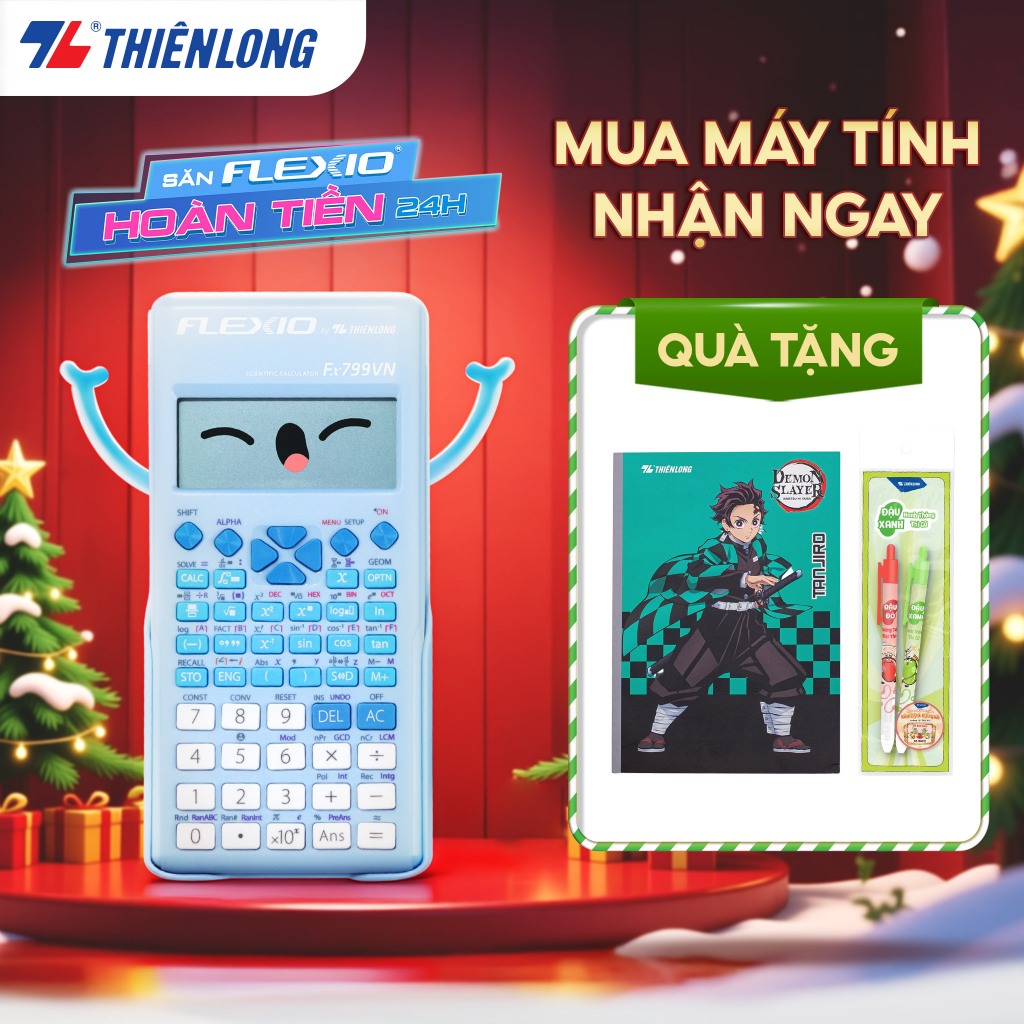  Máy tính khoa học Thiên Long Flexio Fx799VN - Máy tính học sinh sinh viên bảo hành 7 năm được phép mang vào phòng thi 