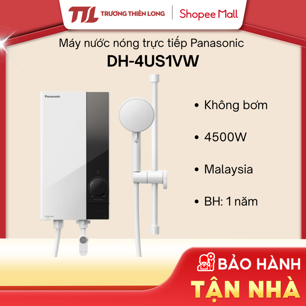 [VC 10%] DH-4US1VW - Máy Nước Nóng Trực Tiếp Panasonic 4US1VW (Không Bơm) [FREESHIP HCM]