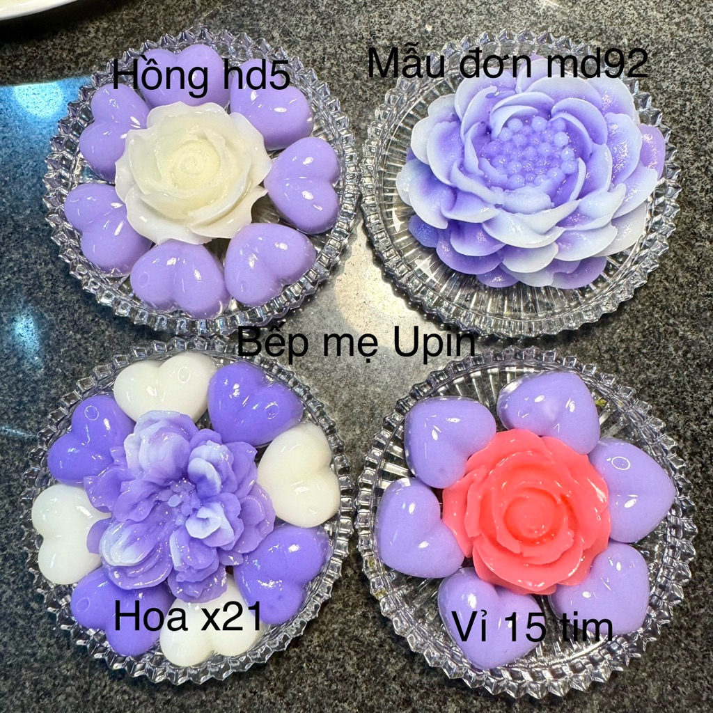 Khuôn silicon - khuôn hoa hồng - khuôn hoa mẫu đơn - khuôn vỉ tim