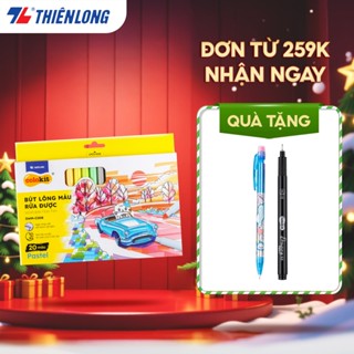  Bút lông màu Fiber Pen 20 màu Pastel Thiên Long Colokit SWM-C008 - Bút lông màu bút dạ bút highlight rửa được an toàn 