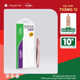  Nhíp Nhổ Lông Mày Lông Mũi Râu Tóc Bạc Inox Kềm Nghĩa N.404 - Đầu Ngang - 3 Màu 