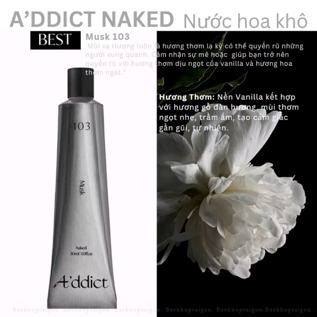 nước hoa khô ADDICT Naked Musk 103  (date 12/1026)