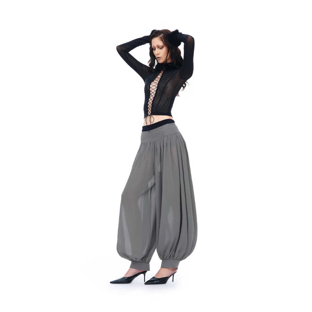 Quần dài ống bó dáng alibaba vải voan unisex LINISS - DRIFT PANTS (tặng kèm quần bảo hộ)