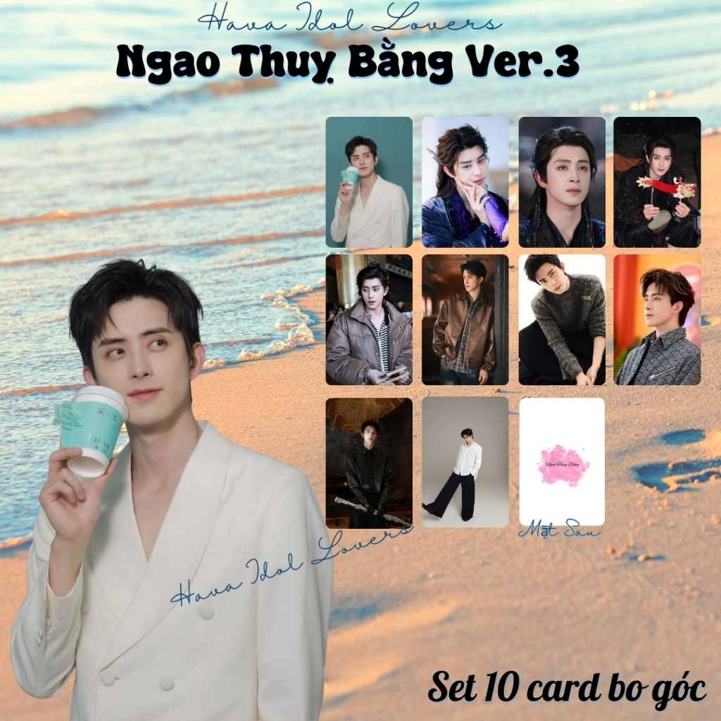 SET 10 Card Bo Góc NGAO THỤY BẰNG | Photocard "Lôi Vô Kiệt" Thiếu Niên Ca Hành Tặng Sleeve