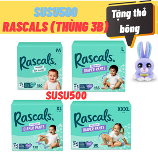   THÙNG 3 bịch  Tã bỉm dán quần Rascal + Friends size M174 L156 XL138 XXL120  Hàng chính hãng  