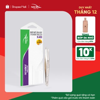  Nhíp Nhổ Lông Mày Lông Mũi Râu Tóc Bạc Inox Mạ Vàng Ánh Kim KỀM NGHĨA N.409 - Đầu Xéo 