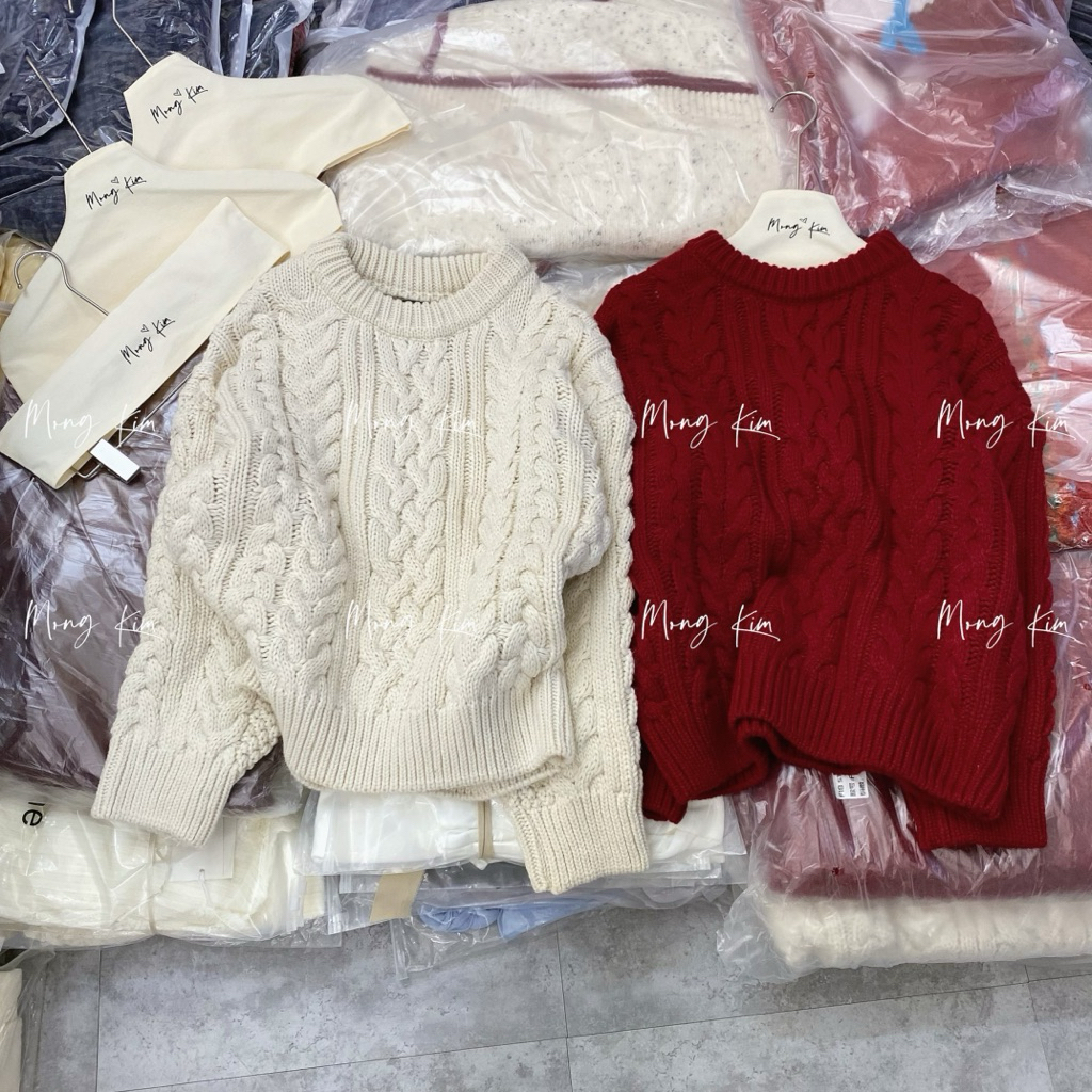 【F18.STUDIO】 #025 Áo len thừng trơn dài tay chuẩn mac The Barnnet