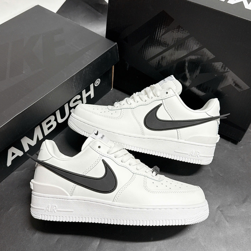 Giày Thể Thao Nike Air Force 1 Low SP Ambush Xám Kem Kẻ Đen – Sneaker AF1 Phiên Bản SP Nam Nữ
