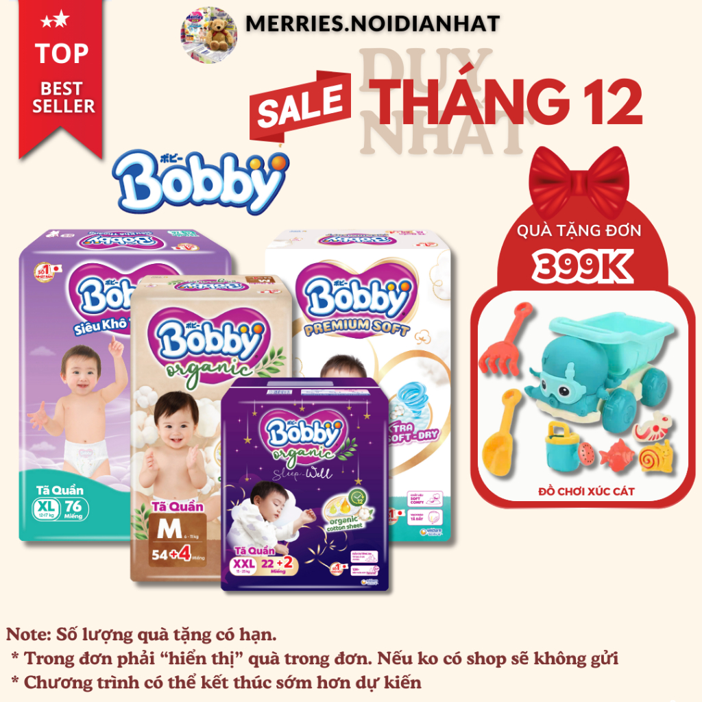 [MỚI] TÃ QUẦN BOBBY SIÊU KHÔ THOÁNG/BOBBY ORGANIC/ BOBBY PREMIUM CAO CẤP