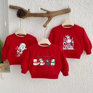  Áo noel cho bé trai bé gái sz 8-30kg chất nỉ da cá áo dài tay thu đông cho bé 