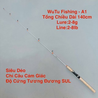  Cần Câu WuTu Fishing - A1 Cắm Gốc Sợi Thuỷ Tinh Độ Cứng Tương Đương SUL Siêu Dẻo Dài 1m4 