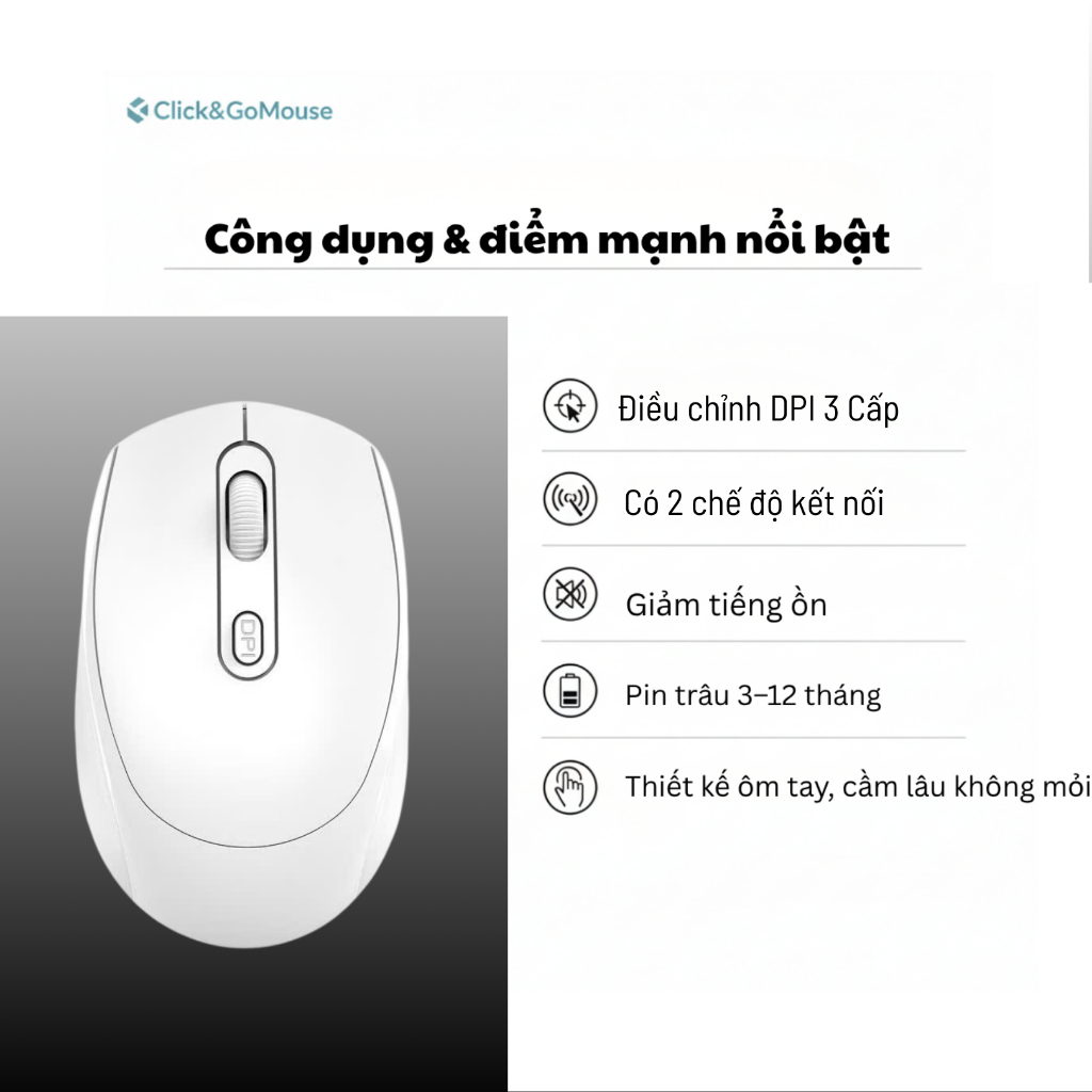 Chuột Không Dây Bluetooth Chuột Máy Tính Chống Ồn Siêu Bền Có Hai Chế Độ Kết Nối Đa Năng Và 5 Màu Sắc Siêu Hot | BigBuy360 - bigbuy360.vn