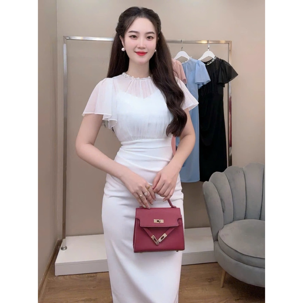 Đầm ôm body chất umi co dãn, đầm dự tiệc sang chảnh 5 màu, đầm dự tiệc bigize thanh lịch MeiHouse