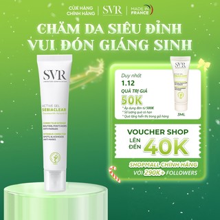   Livestream  Kem dưỡng giảm mụn ngừa thâm kiểm soát dầu SVR Sebiaclear Active Gel 40ml 