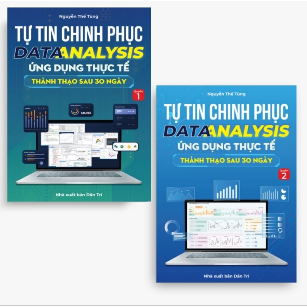 Combo 2 Cuốn Tự Tin Chinh Phục Data Analysis Ứng Dụng Thực Tế Thành Thạo Sau 30 Ngày