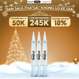   GIÁ 242K TẠI LIVE SHOP  Set 3 bút gel tẩy trắng răng Smilee làm trắng răng tại nhà an toàn hạn chế gây ê buốt 