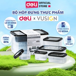  Bộ hộp 15 chi tiết hộp đựng thực phẩm DELIxVUSIGN đủ size từ 150 - 8500ml dùng cho lò vi sóng,tủ lạnh an toàn sức khoẻ 