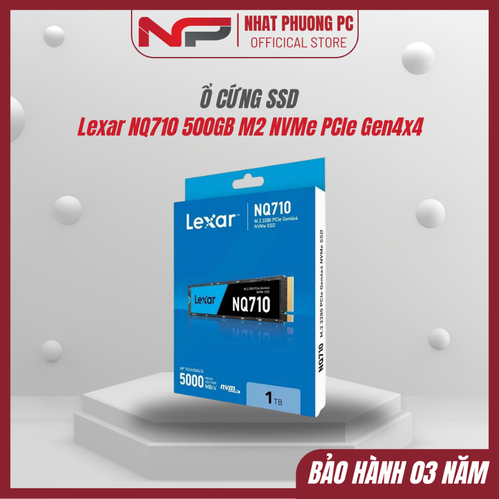 Ổ Cứng SSD Lexar NQ710 500GB M2 NVMe PCIe Gen4x4 LNQ710X500G-RNNNG
