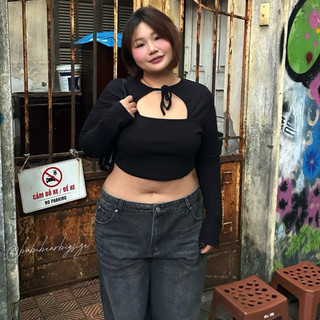[BABIBEARBIGSZ] ÁO KHOÉT NGỰC TAY DÀI BIGSIZE 60-90KG