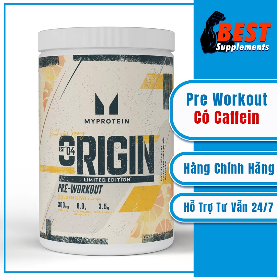 Myprotein : PRE ORIGIN ( Có Caffein ) 30 lần dùng