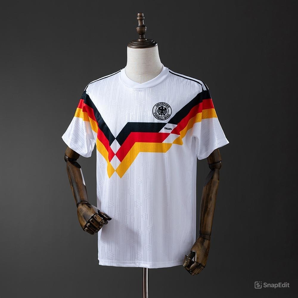 Áo Bóng Đá Retro Tuyển Đức 1990 - Sân Nhà bản cao cấp vải Cotton Polyester