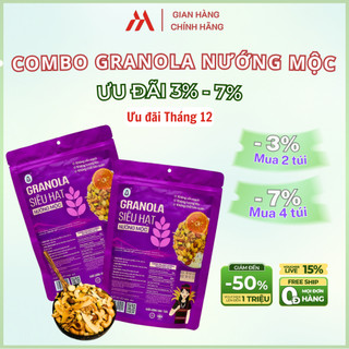  Granola siêu hạt BH.NONG Nướng mộc Ngũ cốc ăn liền túi 250gr 