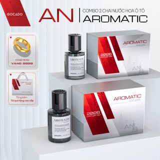  Combo 2 Chai Nước Hoa Ô Tô - AN AROMATIC Khử Mùi Xe Hơi Cao Cấp,Hương Hoa Kết Hợp Vơi Gỗ,Kèm Lõi Bông Khuếch Tán GOCADO 