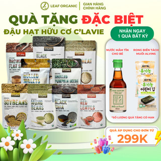  Đậu hạt hữu cơ cho bé ăn dặm C'LaVie 200g: Đậu đỏ Đậu xanh Đậu nành Đậu lăng đỏ Hạt lanh Hạt mè Hạt bí Hạt kê 