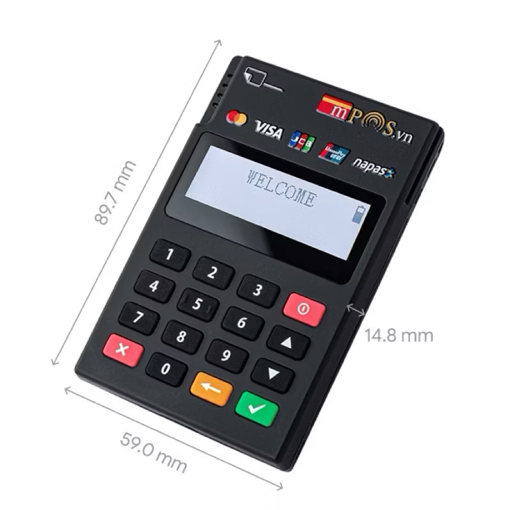 Máy Quẹt Thẻ Mpos ATM - Visa - Mastercard Tích Hợp Chức Năng Trả Góp Kết Nối bluetooth Với Điện Thoạ