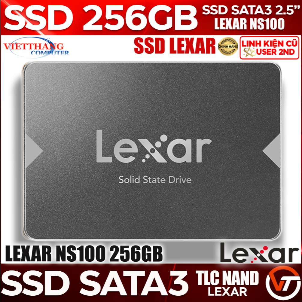 Ổ cứng SSD Lexar NS100 256GB 2.5-Inch SATA 3 Good 100% SSD đã qua sử dụng đẹp LikeNew ( Cũ - 2nd )