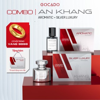  Combo Quà Tặng Nước Hoa Ô Tô Cao Cấp "AN KHANG"  Aromatic + Silver Luxury GOCADO Hương Trầm Ấm Dễ Chịu 