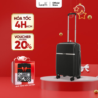  Vali Kéo Du Lịch Lusetti PP812 Size20 Size24 Size28 Chất Liệu Nhựa PP Chống Bể Vỡ Khóa TSA An Ninh Quốc Tế 