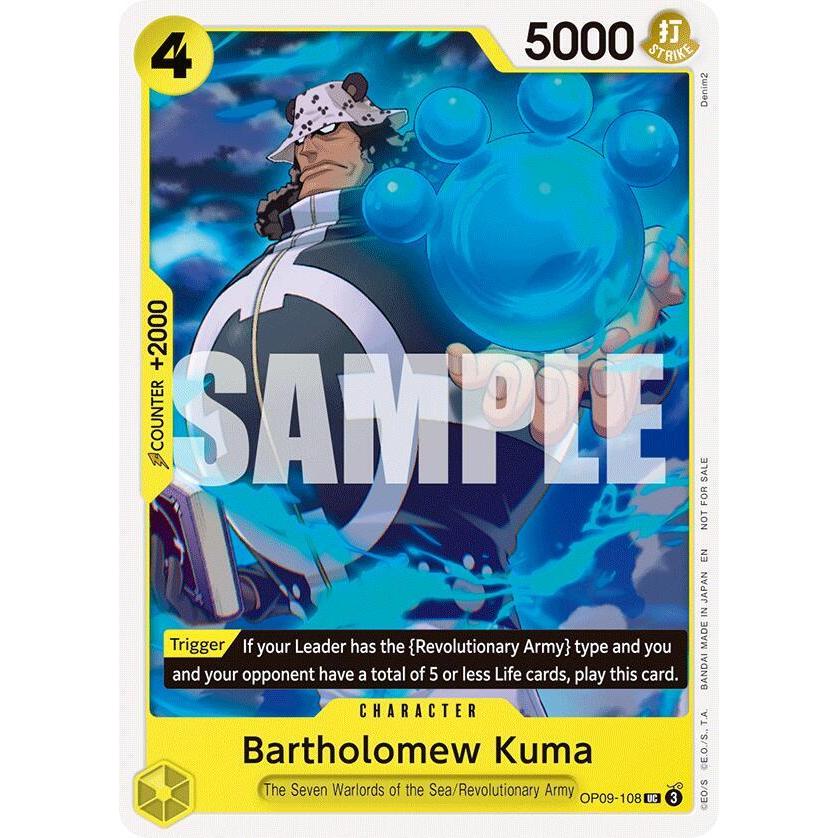 Thẻ Bài One Piece Mã OP09-108 - Bartholomew Kuma (Tournament Pack 2025 Vol. 4) - Character - Uncommo