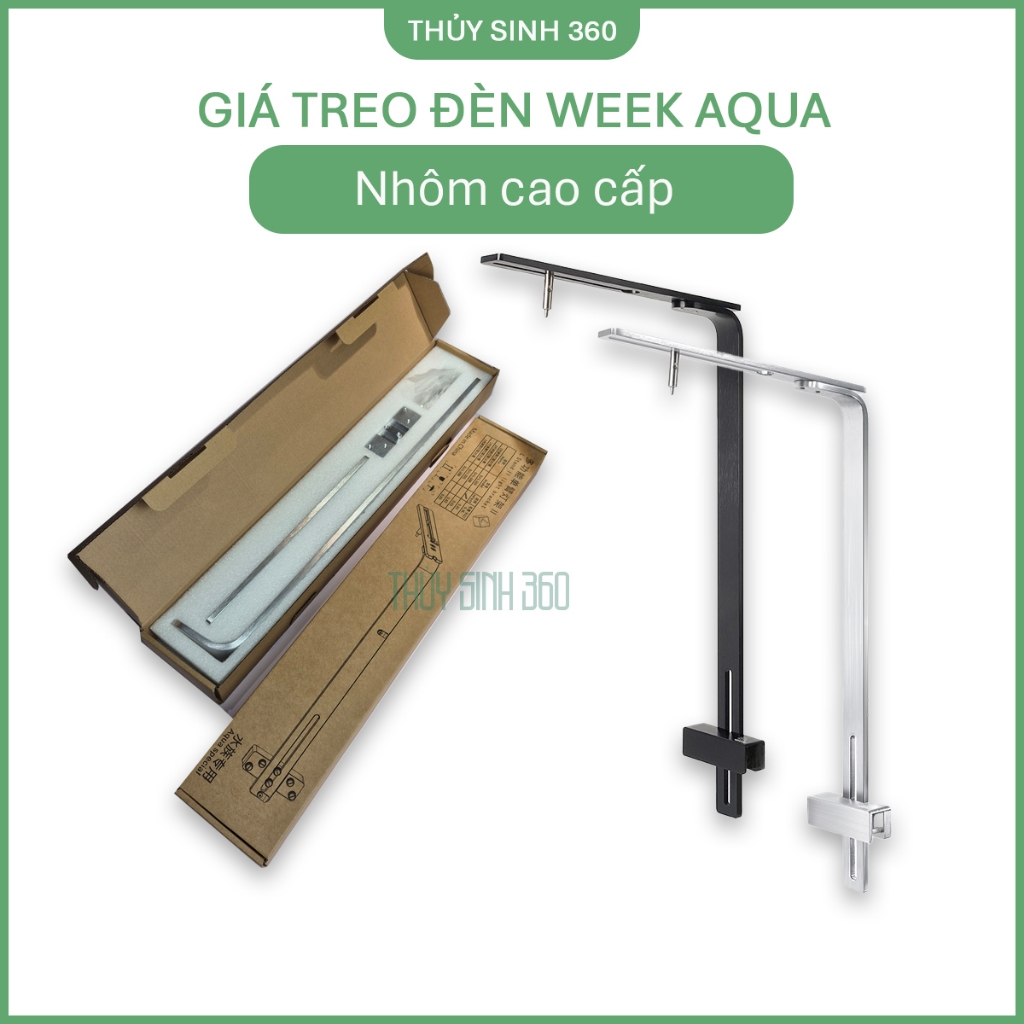Giá Treo Đèn Week Aqua - Chữ L Dẹt Cao Cấp - Phay CNC Sắc Nét