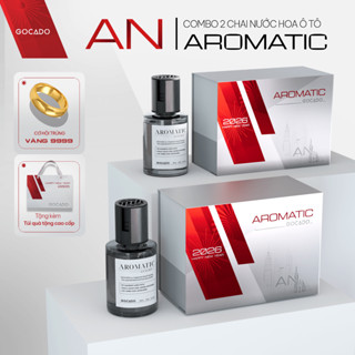  Combo 2 Chai Nước Hoa Ô Tô Cao Cấp AROMATIC - AN - Nước Hoa GOCADO Hương Hoa Cỏ Kết Hợp Gỗ Thơm Trầm Ấm Khử Mùi Xe 