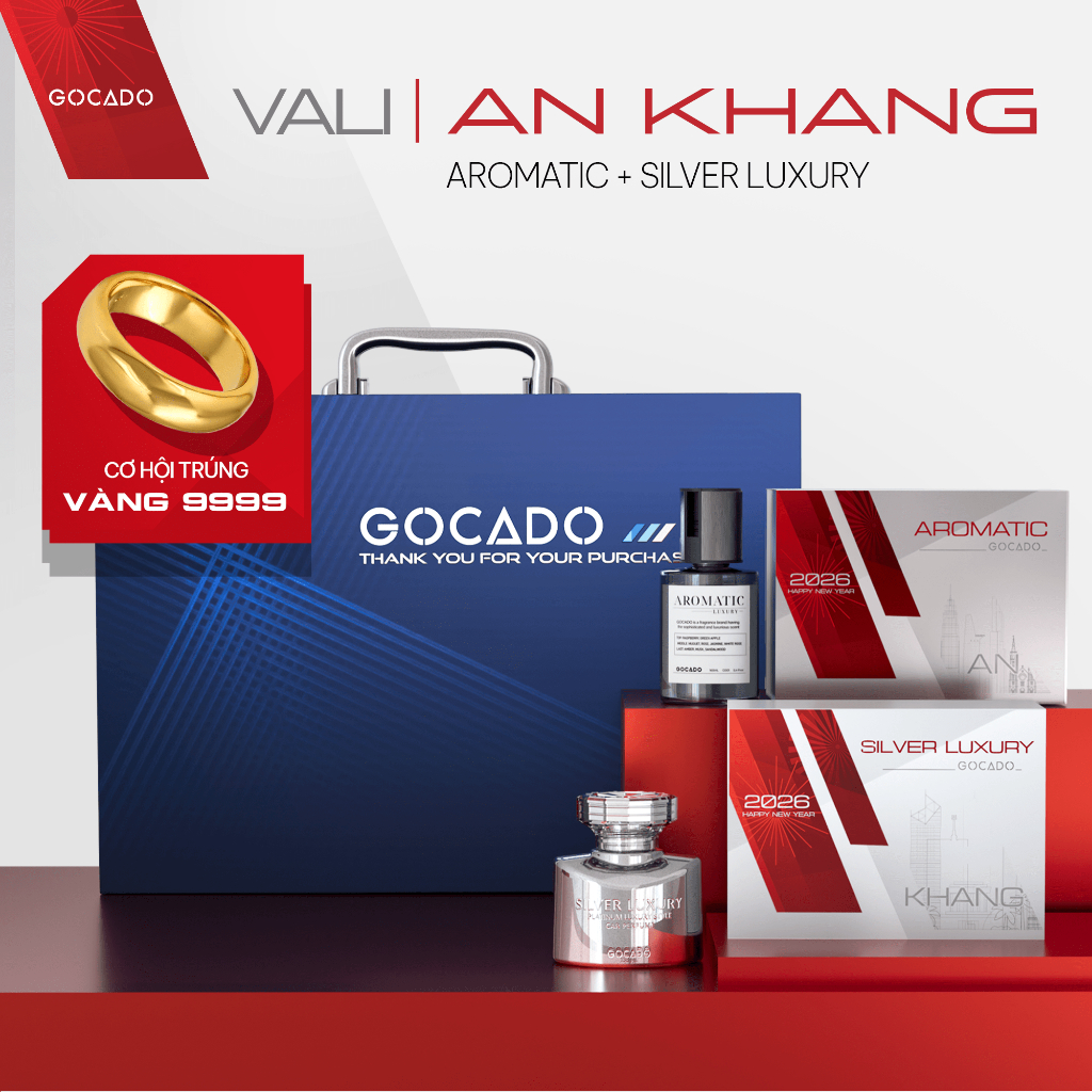 VALI Quà Tặng Nước Hoa Ô Tô" AN KHANG "  Nước Hoa Ô Tô Cao Cấp Aromatic + Silver Luxury GOCADO Hương